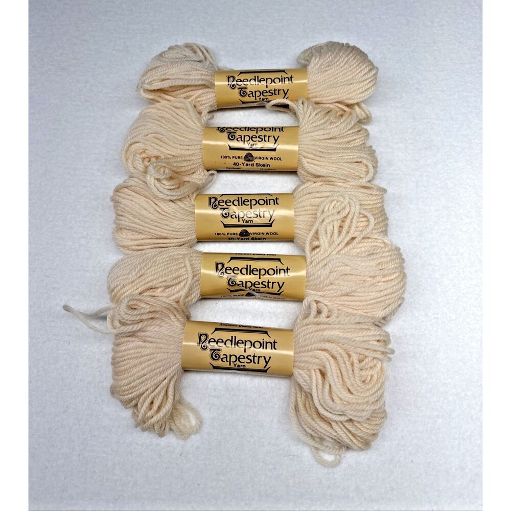 Yarns Brunswick Needlepoint Tapestry Yarn Beige 1701 40 Yd 100% Virgin Wool